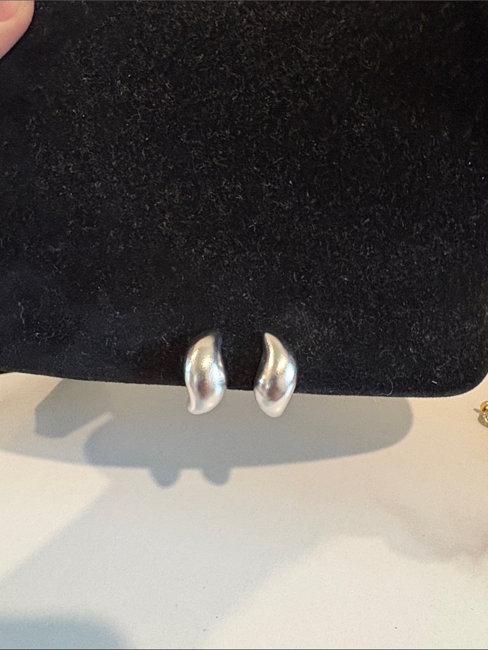 GIVENCHY Silver Metal Clip on Earrings